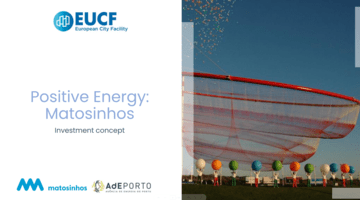 A screeshot from the first page of the presentation saying Matosinhos positive energy districts