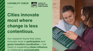 A visual say cities innnovate most when change is not contentious